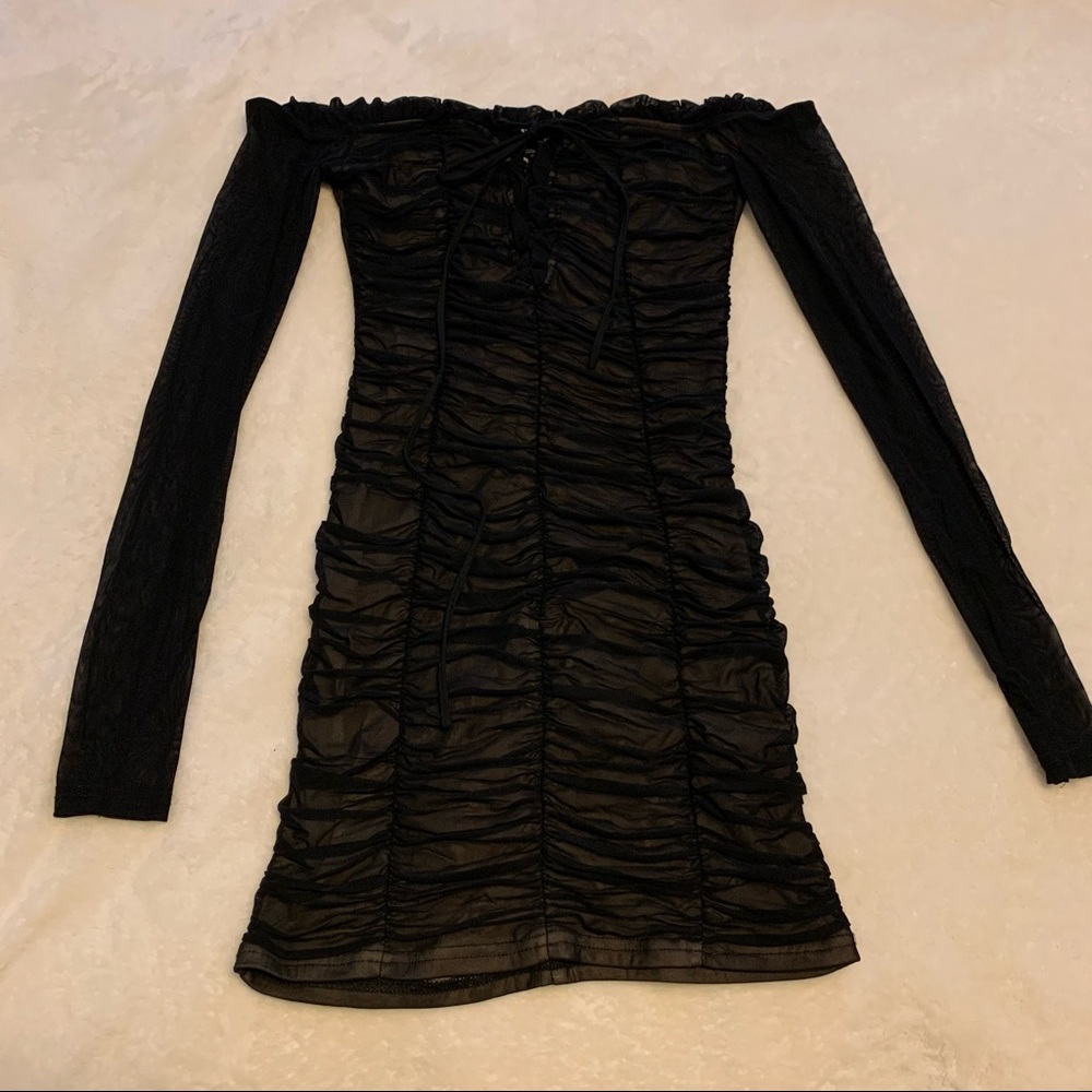 Fashion nova Maura Mesh Dress - Black